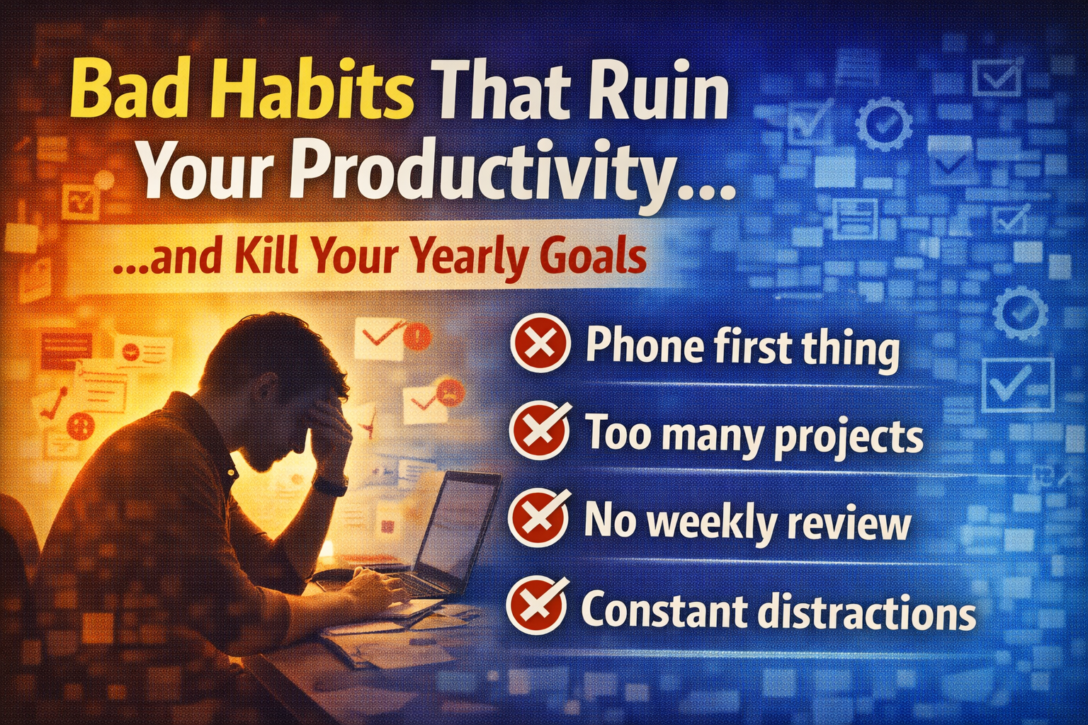 Bad Habits That Ruin Your Productivity (And Quietly Kill Your Yearly Goals)