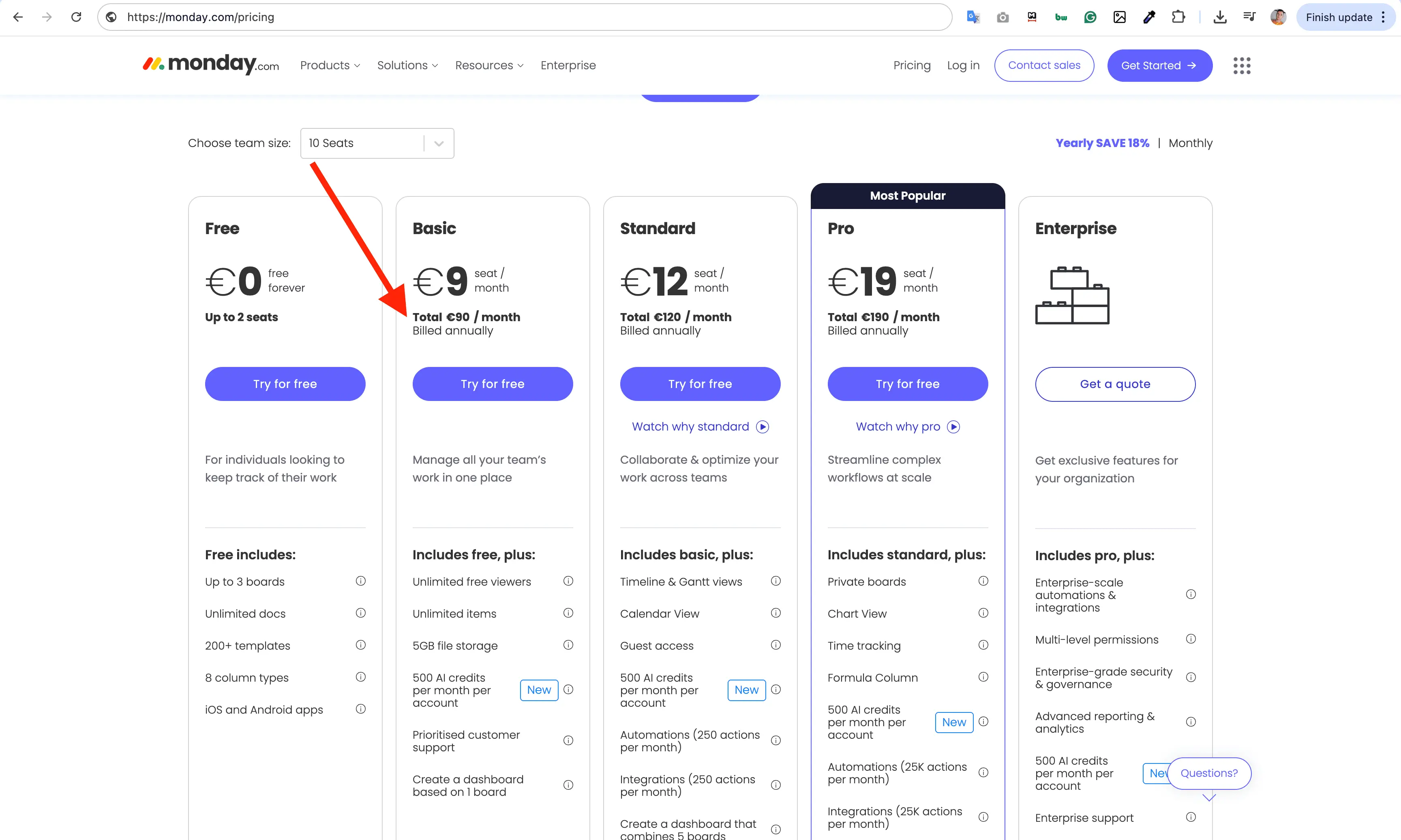 Monday.com Pricing