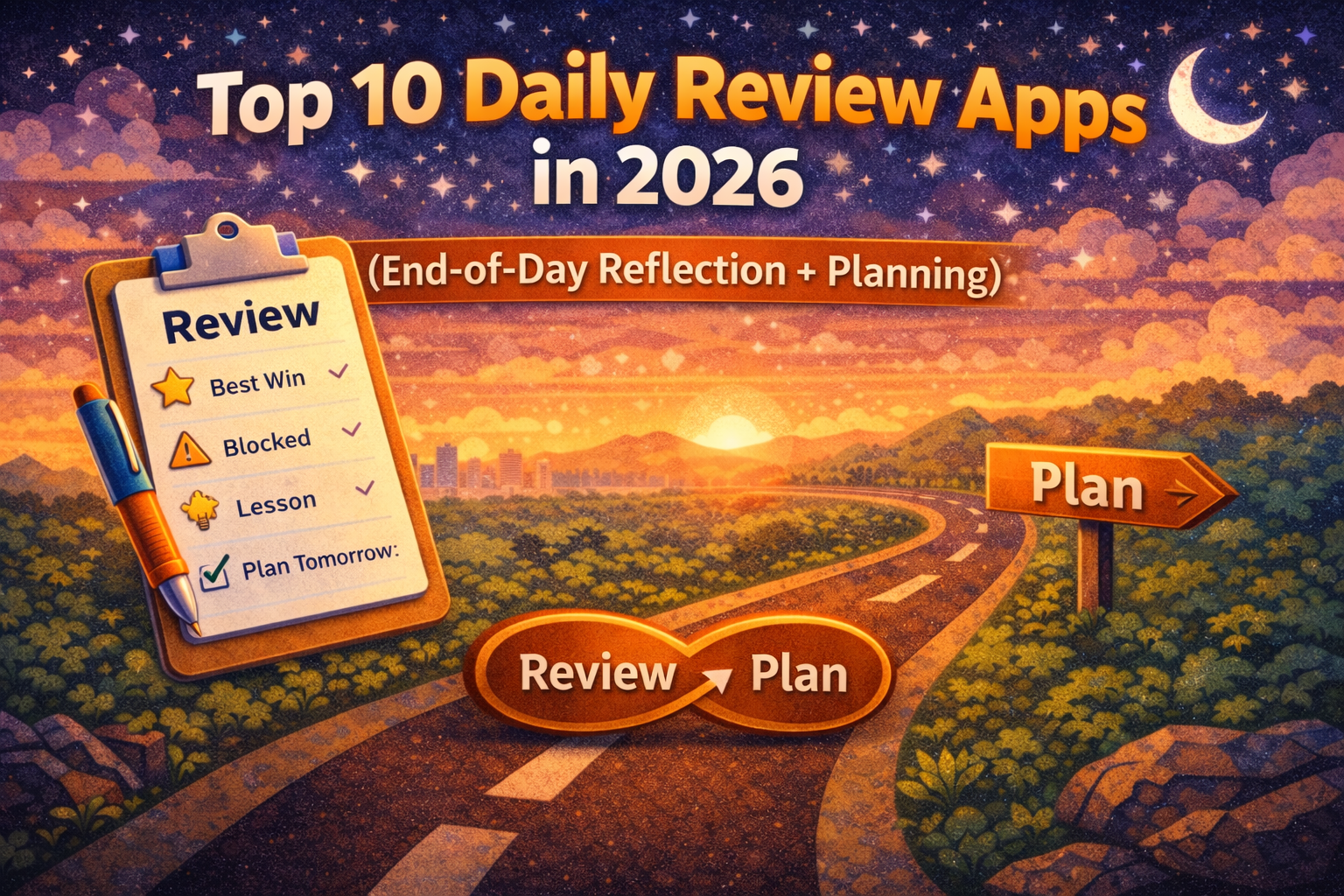 Top 10 Daily Review Apps in 2026 (End-of-Day Reflection + Planning)
