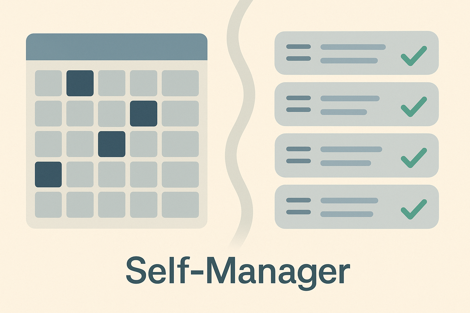 Why Your Calendar Shouldn't Be Your To-Do List (And How Self-Manager Handles Real-Life Tasks)